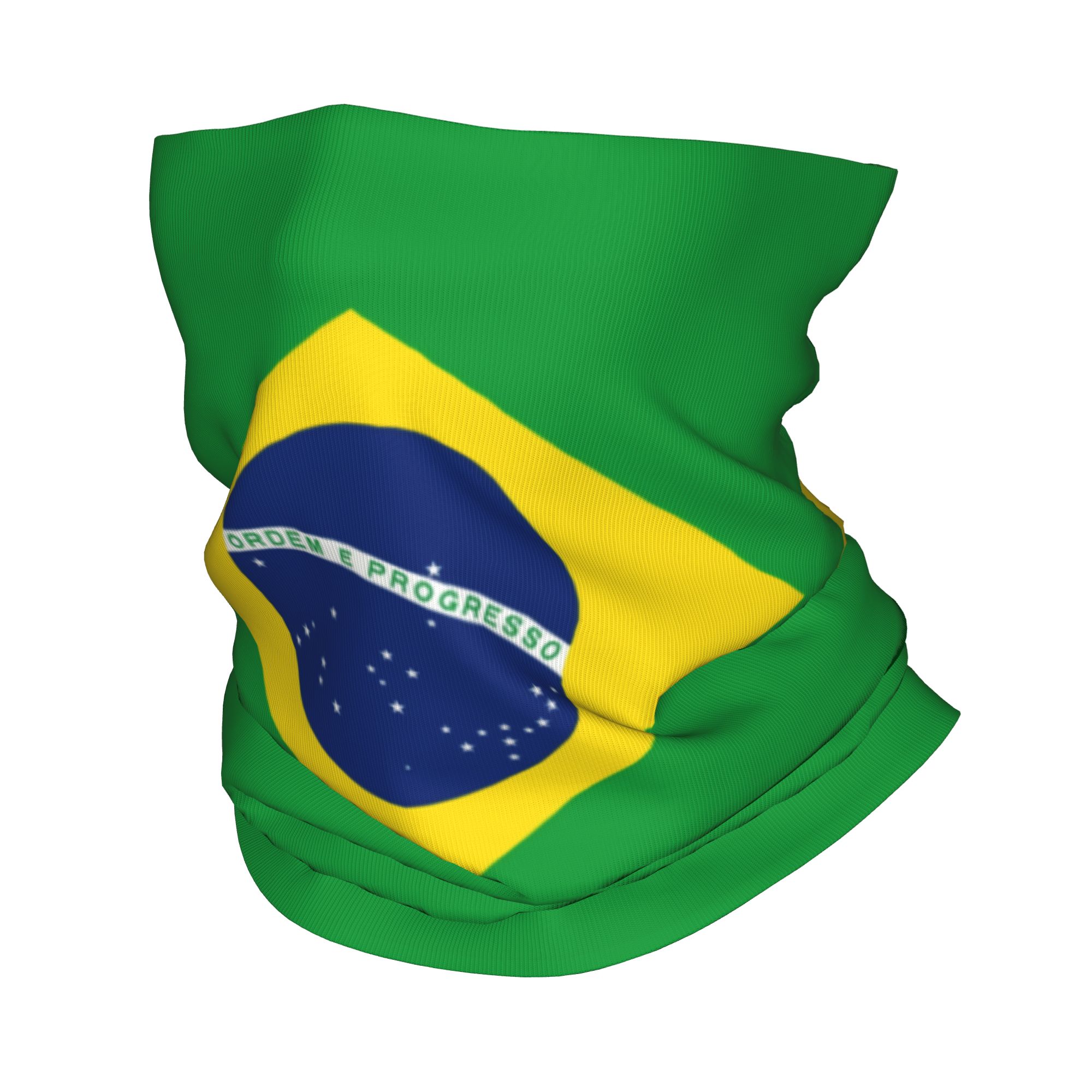 Neck Warmer Tube - Aangepaste Brazilië Vlag Bandana Halswarmer Mannen