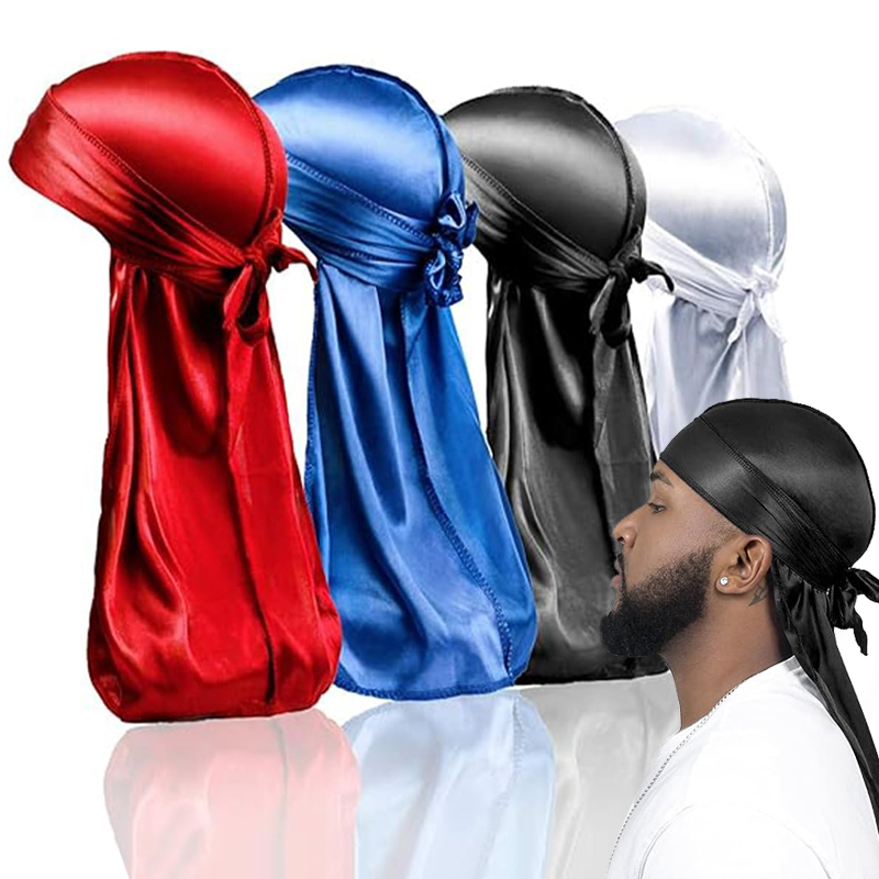 Bandana Doo Rag - 1-4 Stuks Nieuwe Zijde Durag Bandana