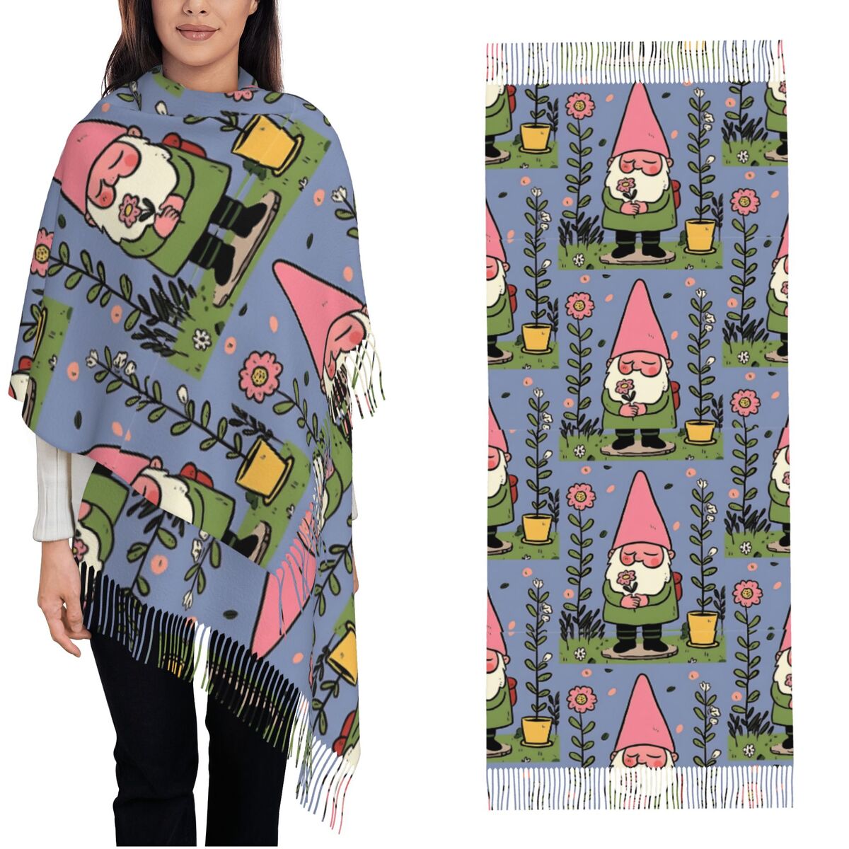Pashmina Wrap Large - Mythische Garden Gnome Sjaals Wraps voor