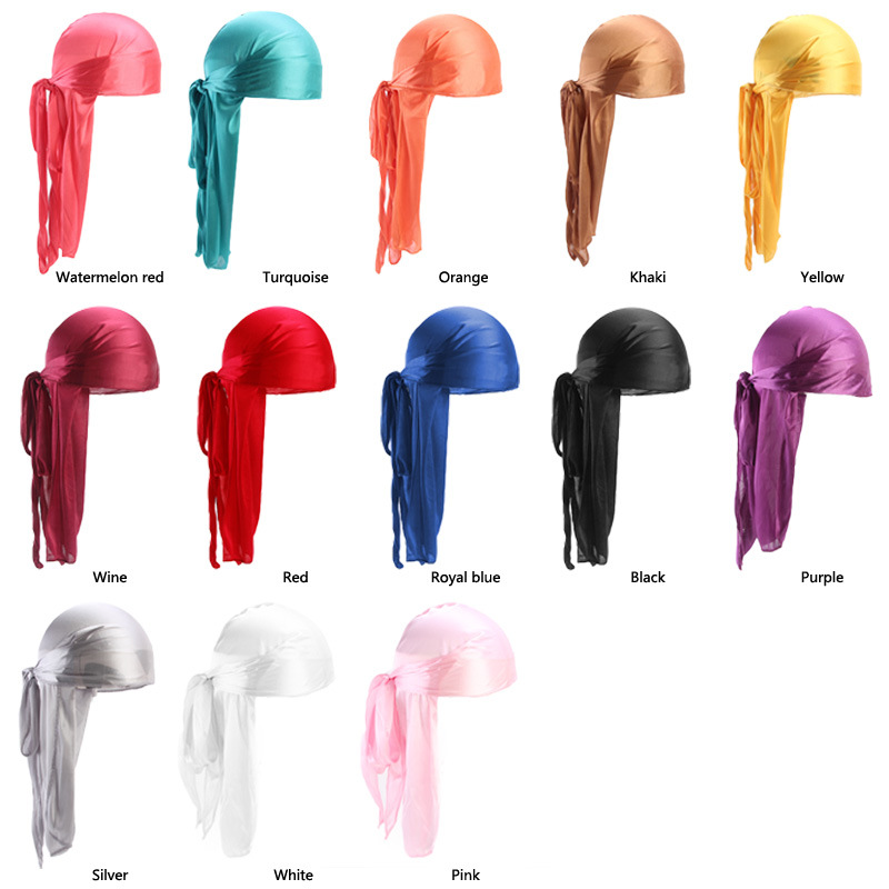 Bandana Doo Rag - Heren Zijdeachtige Durags Bandana's Tulbandhoed Pruiken