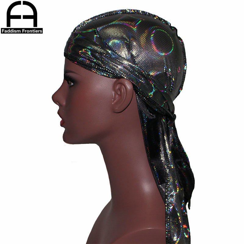 Bandana Doo Rag - Nieuwe Mannen Kleurrijke Sparkly Zijdeachtige Durags