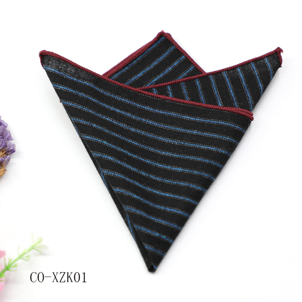 Effen Gestreepte Bruine Zak Vi - Handkerchief Cotton Men recensie en prijs