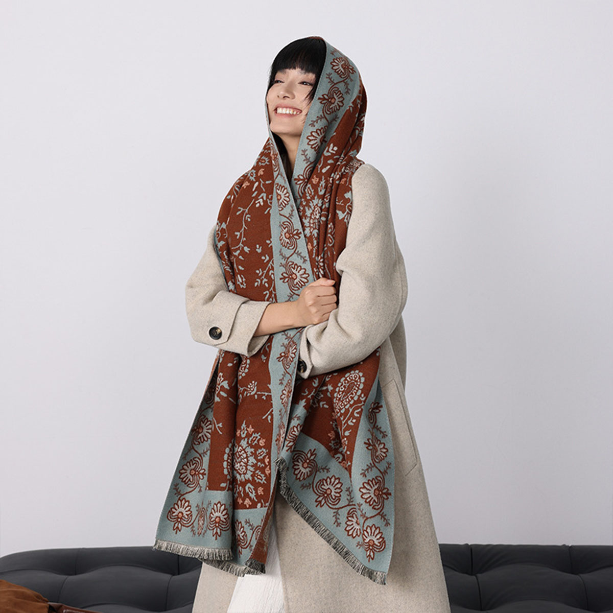 Luxe Winter Imitatie Kasjmier  - Woven Scarf Blanket recensie en prijs