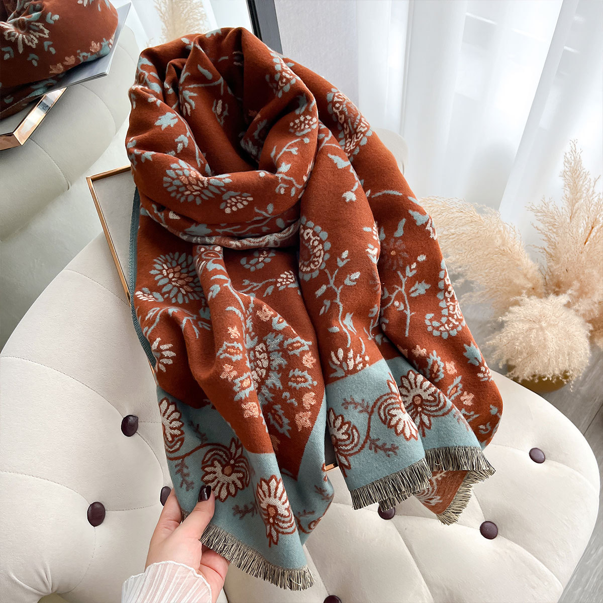 Luxe Winter Imitatie Kasjmier  - Woven Scarf Blanket recensie en prijs