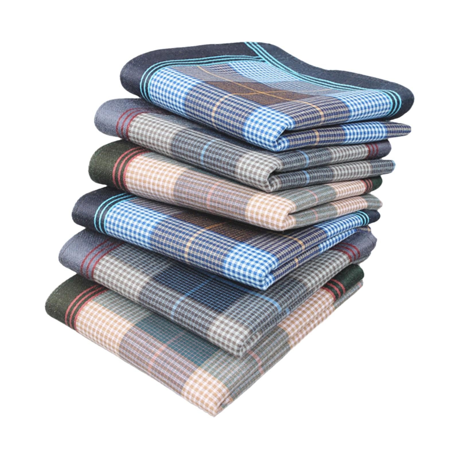 6 stuks Pocket Square Hankies, - Handkerchief Cotton Men recensie en prijs