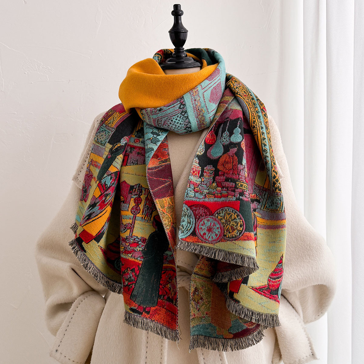 Dames Imitatie Kasjmier Sjaal, - Pashmina Wrap Large recensie en prijs
