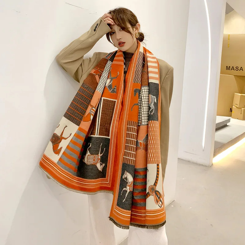 2024 Nieuwe Luxe Winter Kasjmi - Woven Scarf Blanket recensie en prijs
