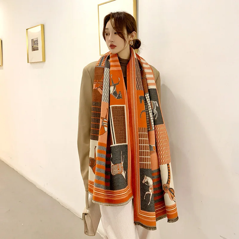 2024 Nieuwe Luxe Winter Kasjmi - Woven Scarf Blanket recensie en prijs