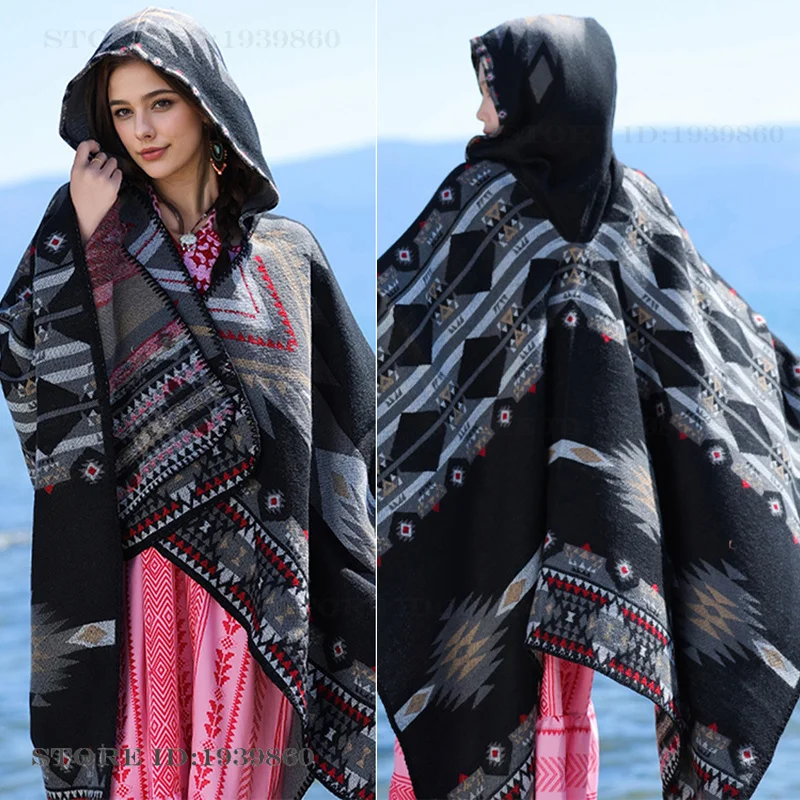 Warme sjaal met capuchon, nieu - Woven Scarf Blanket recensie en prijs