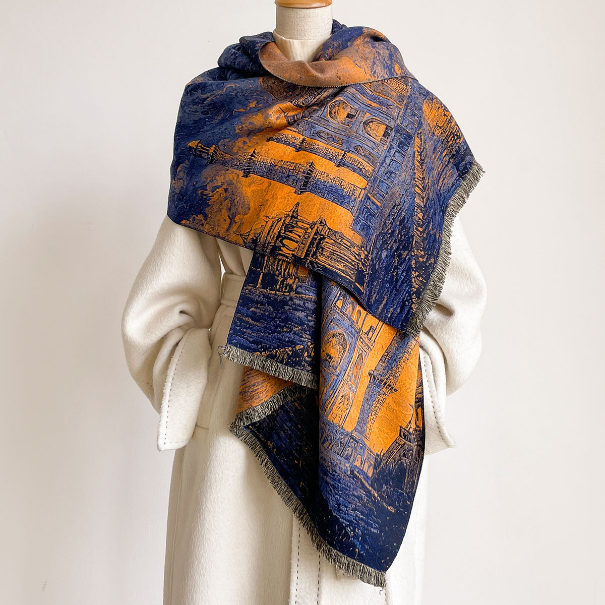 Dames sjaal van imitatie-kasjm - Pashmina Wrap Large recensie en prijs