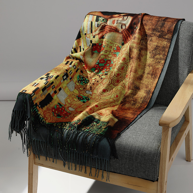 Luxe Merk Olieverfschilderij K - Woven Scarf Blanket recensie en prijs