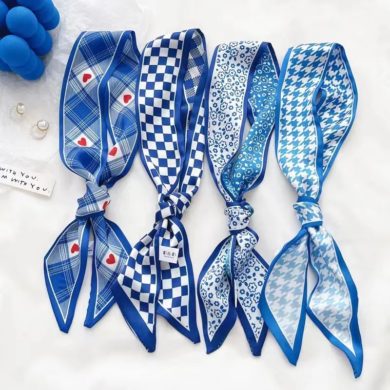 Klein blauwe zijden sjaal nieu - Bandana Cotton recensie en prijs