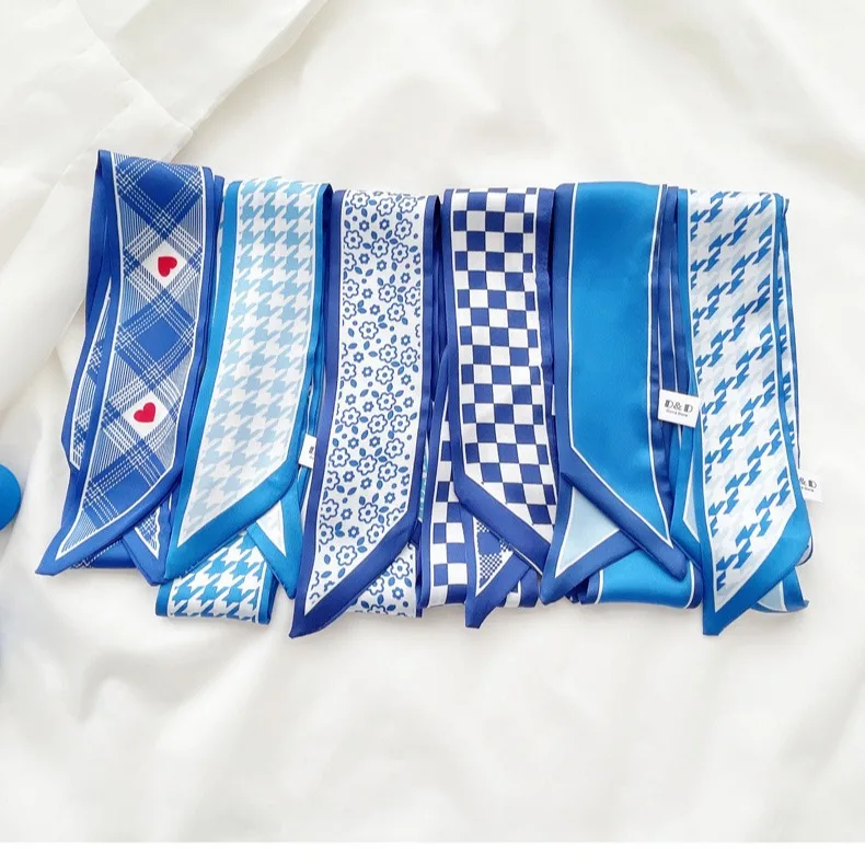 Klein blauwe zijden sjaal nieu - Bandana Cotton recensie en prijs
