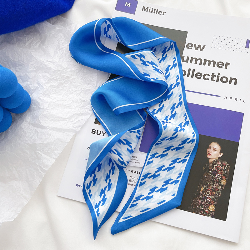 Klein blauwe zijden sjaal nieu - Bandana Cotton recensie en prijs